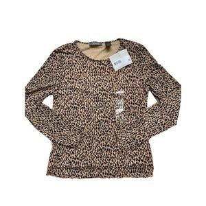 Liz Claiborne Lined Cheetah Shirt NWT Medium